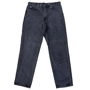Levis 550 Mens Size 38X34 (36) Black Denim Jeans Relaxed‎ Tapered Orange Tab 90s